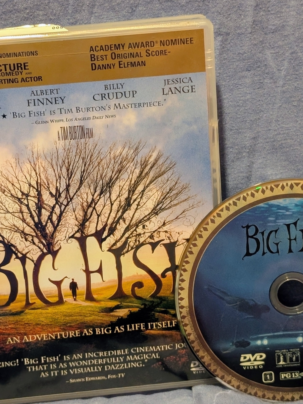 Big Fish DVD Movie with Case - Blue and Gold Artwork